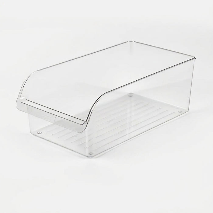Fridge Can Dispenser & Storage Bin – Clear Fridge Organiser for Cans, Bottles & Pantry