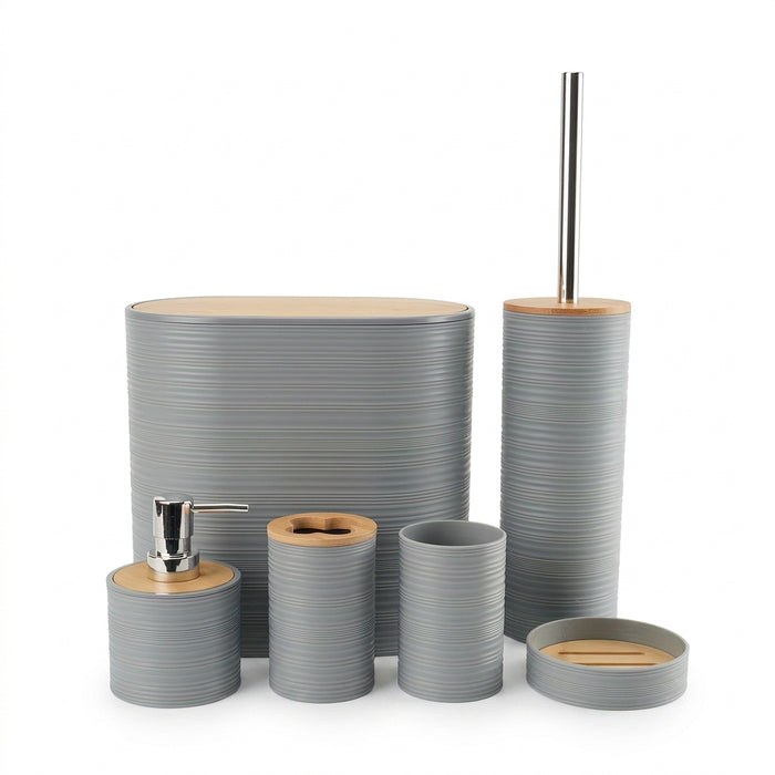 6-piece Bathroom Accessory Set — Toothbrush Holder & Vanity Essentials