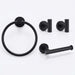 4-piece Stainless Steel Bathroom Set — Toilet Roll Holder, Towel Ring & 2 Hooks