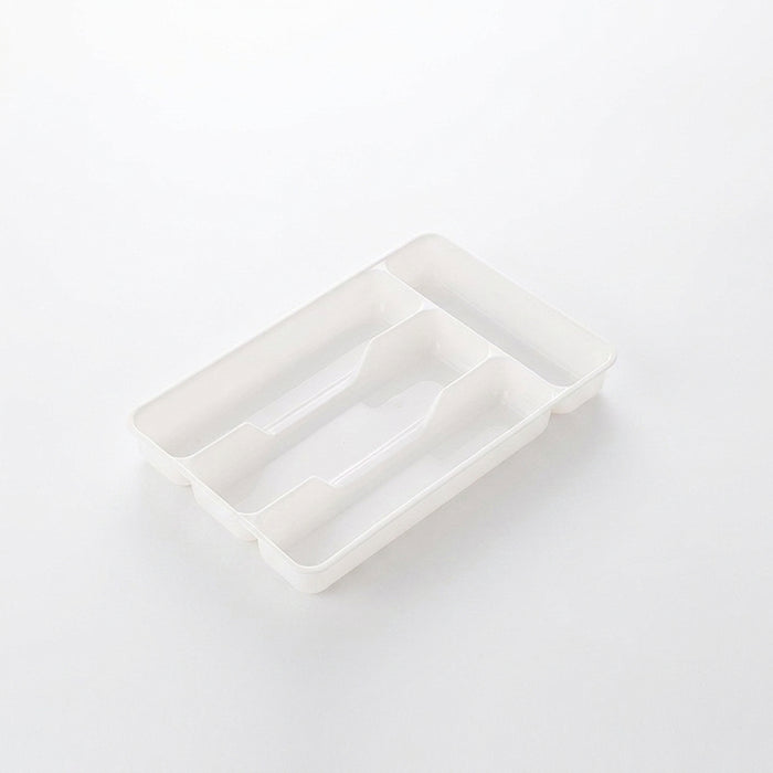4 or 5-Compartment Cutlery Drawer Organiser – PP Tray, Easy Clean (White)