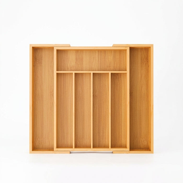 Adjustable Wooden Cutlery Tray Drawer Organiser — Expandable Divider
