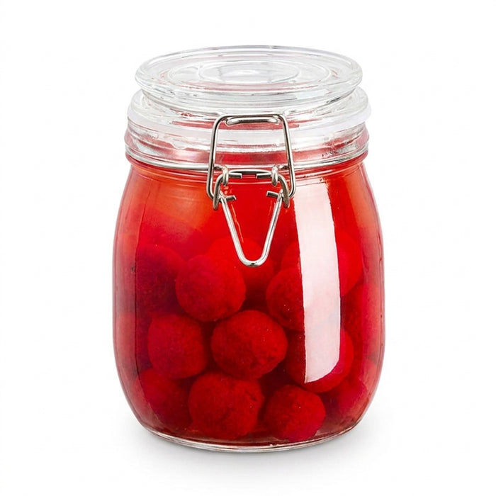 Sealed Glass Jars with Clip Lids — Airtight Food-Grade Storage (500–1000ml & 3‑piece set)