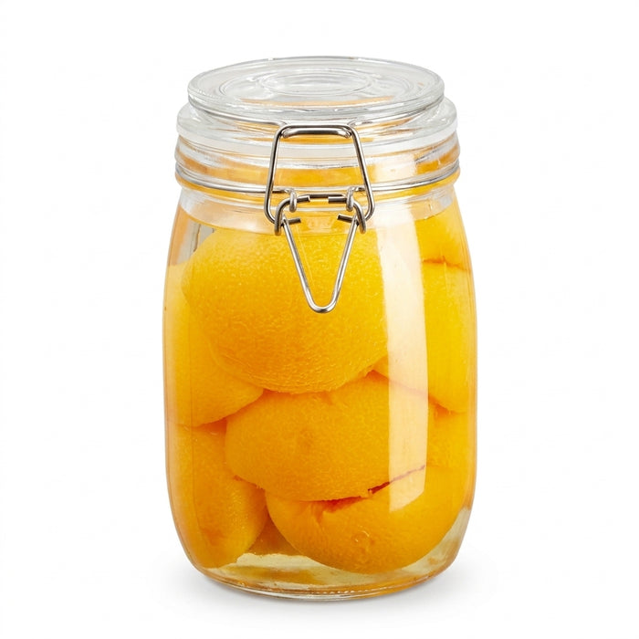 Sealed Glass Jars with Clip Lids — Airtight Food-Grade Storage (500–1000ml & 3‑piece set)