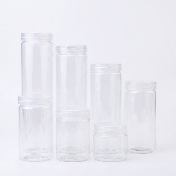 30 Clear Food-Grade PET Storage Jars with Lids – Assorted Sizes