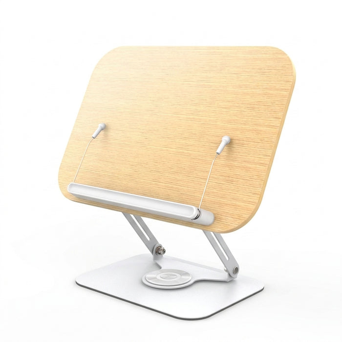 Adjustable 360° Swivel Book Stand – Foldable Cookbook & Music Score Holder, 35cm