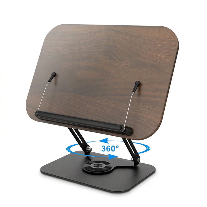 Adjustable 360° Swivel Book Stand – Foldable Cookbook & Music Score Holder, 35cm