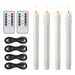 Rechargeable 10-inch Flameless LED Taper Candles — Warm White, 2 or 4 Pack (Beige or White)